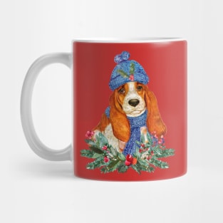 Christmas Basset Hound Mug